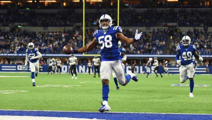 Colts Linebacker Scores First Points on Rare Pick-Two [WATCH]