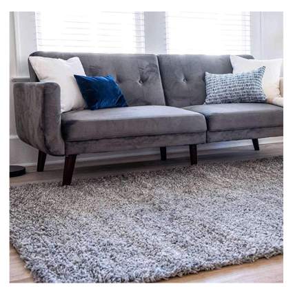 gray shag area rug