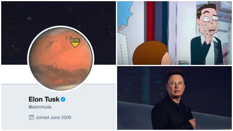 elon musk  elon tusk  rick  morty  twitter change heavycom