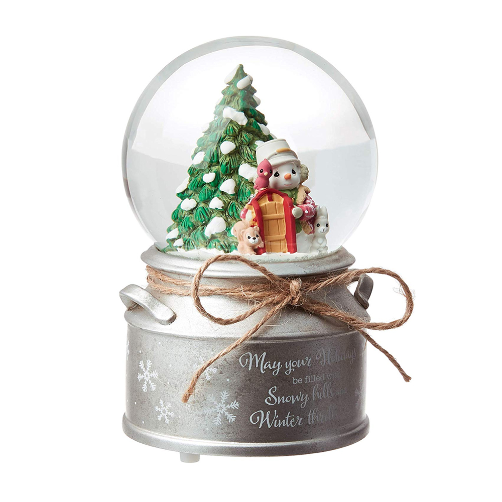 ANVEC 3.14 Inch Snow Globes Musical with Colorful Flashing Lights and Snowflakes,Funny Snowglobes Gift for Boys,Christmas Birthday Easter Gifts,Resin//Glass Gift for Boys