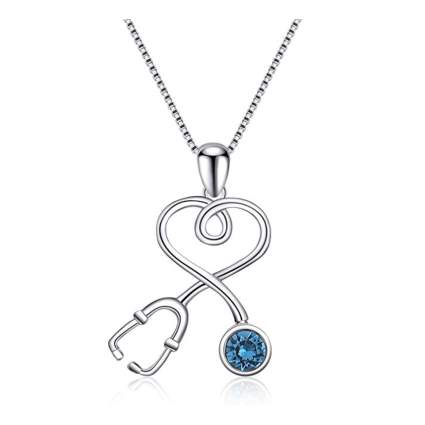sterling silver stethoscope necklace