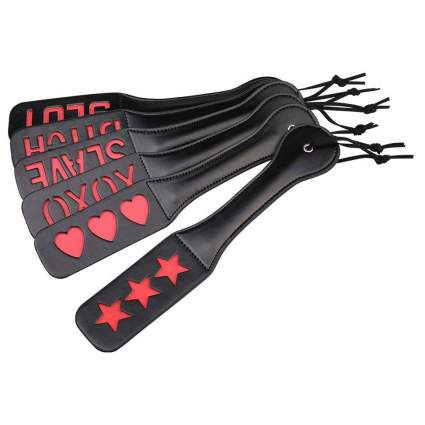 Black and red paddles