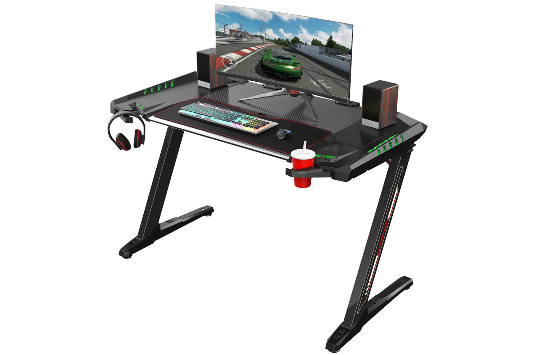 Gaming table. Компьютерный стол Eureka z2. Геймерский стол Eureka z2. Компьютерный стол Eureka Ergonomic z2. Стол игровой Eureka z2, черный.