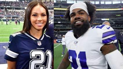 Ezekiel Elliott Brings GF Halle Woodard to Intimate Family Dinner