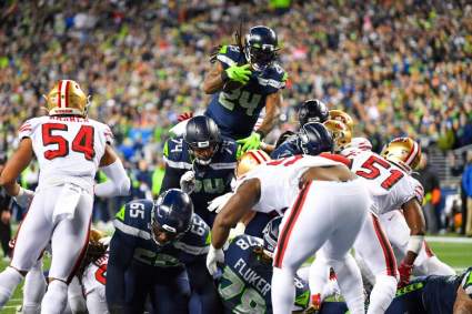 Skittles Fly After Marshawn Lynch’s First TD in Seahawks Return [WATCH]