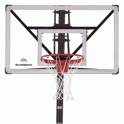 silverback in ground basketball hoop