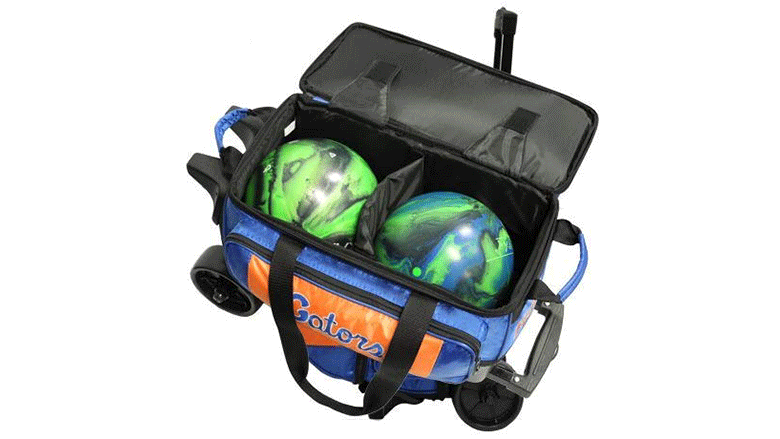 KAZE SPORTS Deluxe 1 Ball Bowling Tote Bag with Two Side Pockets 