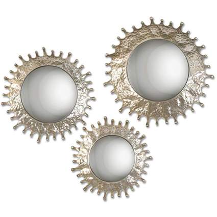 21 Best Sunburst Mirrors You Ll, 3 Piece Sunburst Mirror Set Silver