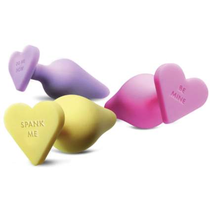 Colorful candy heart shaped plugs