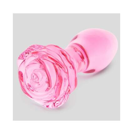 Pink glass rose