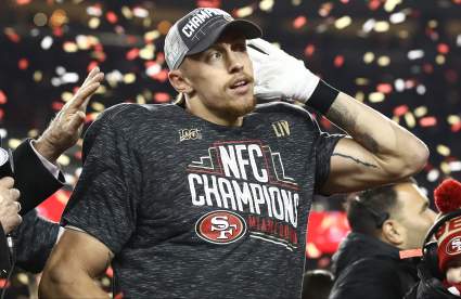 49ers TE George Kittle Wears T-Shirt with Shirtless Jimmy Garoppolo: LOOK