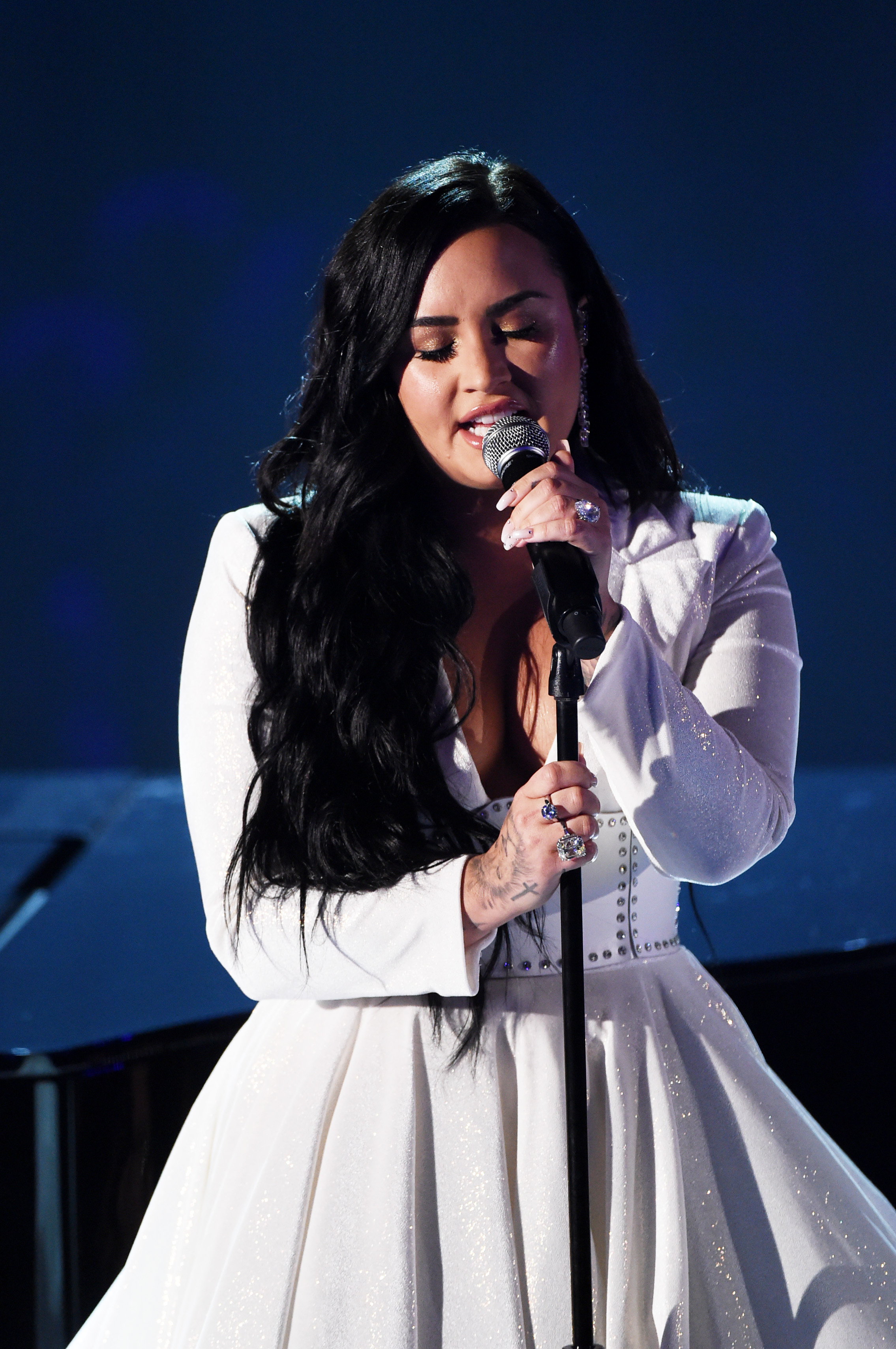 Demi Lovato Emotional in Grammys Performance