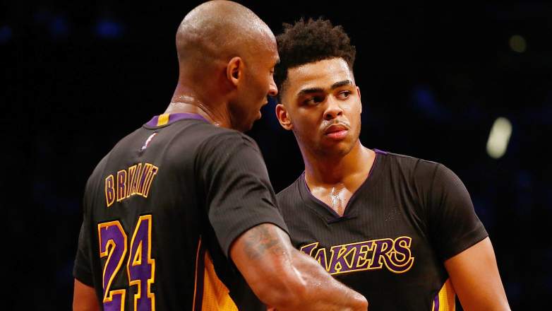 Kobe Bryant and D'Angelo Russell