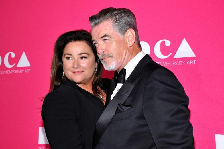 Keely Shaye Smith (L) and Pierce Brosnan