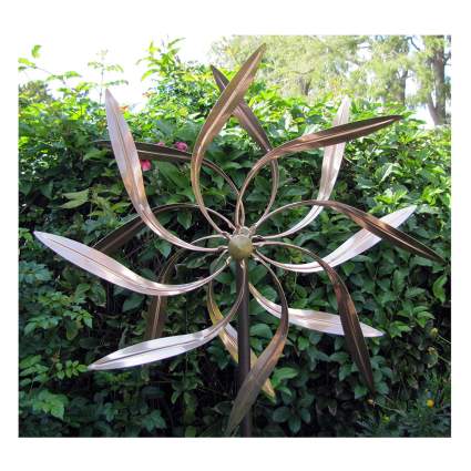 kinetic copper wind sculpture