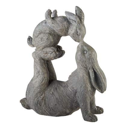 kissin bunnies garden sculpture