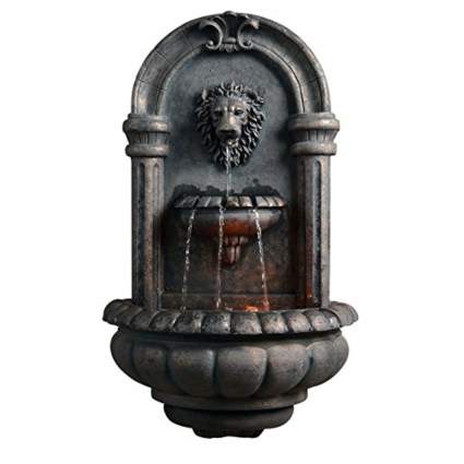 lionhead wall mounted water fountain