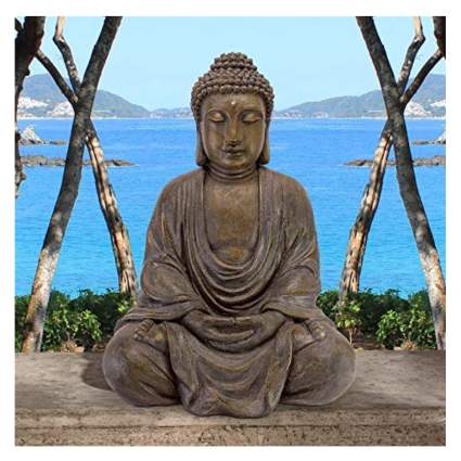 meditating buddha garden sculpture