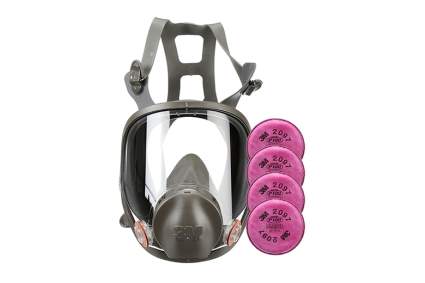 full face respirator with filters