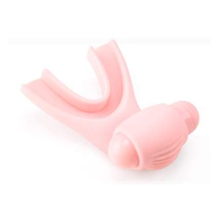 Pink mouthguard with vibe on the end
