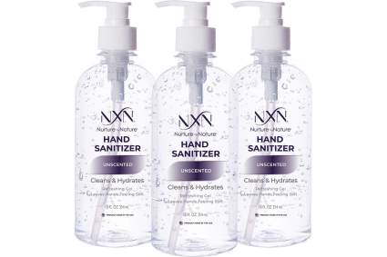 Three bottles of NxN sanitizer