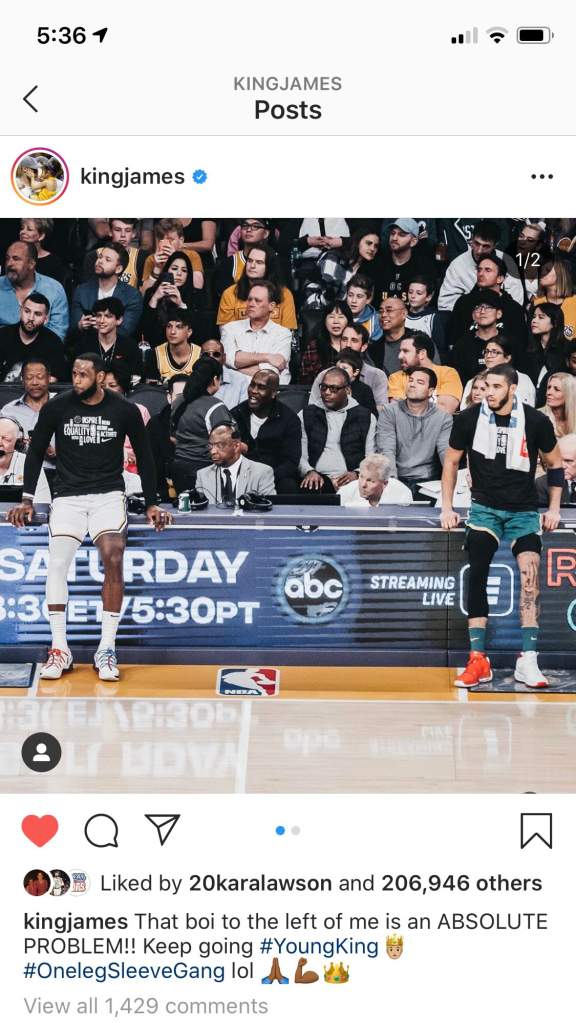 LeBron James post on Instagram about Jayson Tatum