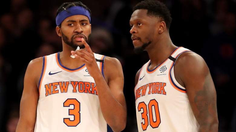 Maurice Harkless, at left, a Knick for now