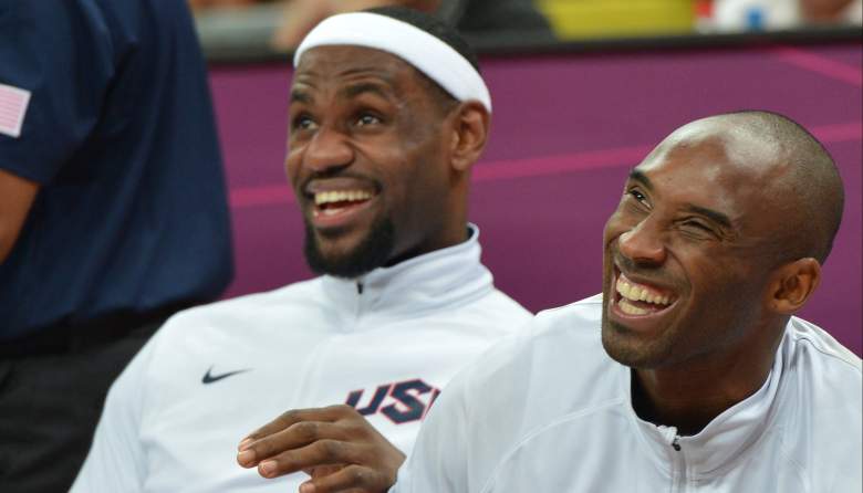 LeBron James and Kobe Bryant at the 2012 Olympics