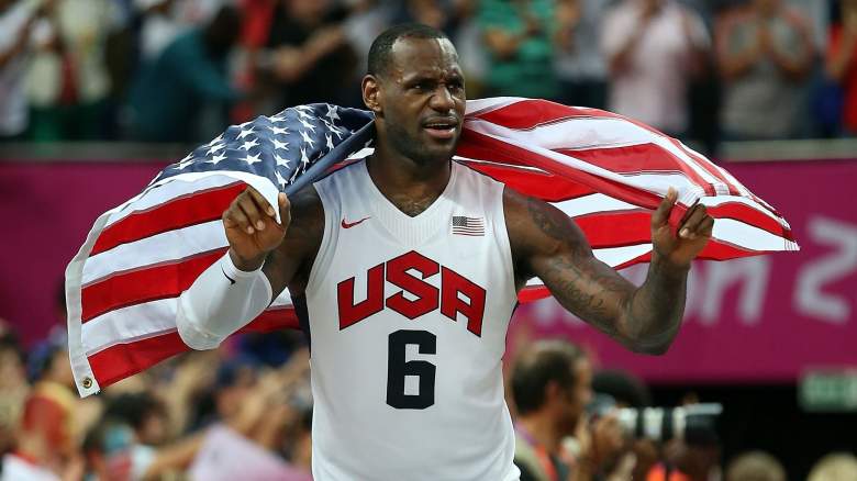LeBron James at the 2012 Olympics in London