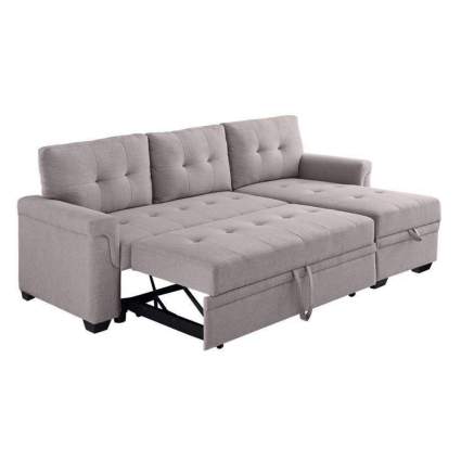 light gray sectional sleeper sofa