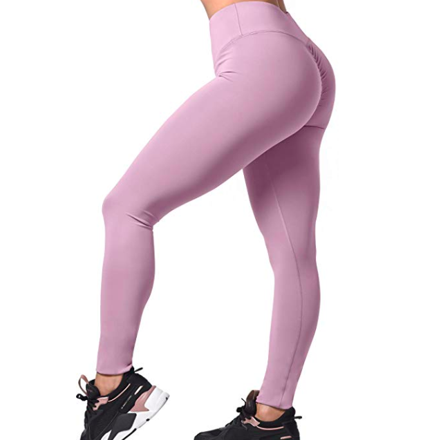 ruched bottom gym leggings