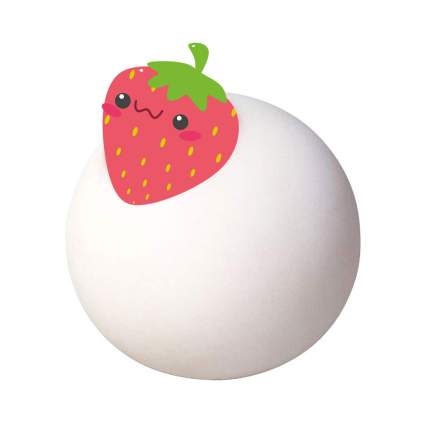 White sphere with strawberry censor bar