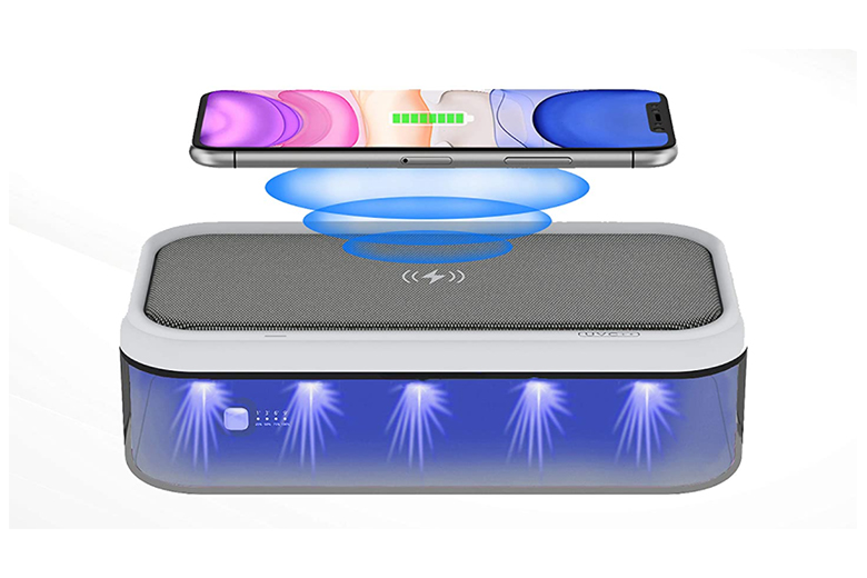 UV Light Sanitizer Disinfect Using 6 Powerful Ultraviolet LED Lights Sanitize Phone Wallet Cards Mask Keys UV Sterilizer Box UV Light Disinfection UV Disinfection Box