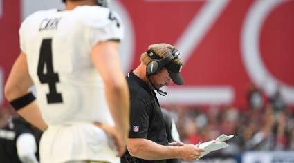 Raiders’ Jon Gruden Sounds off on Tom Brady Rumors, Praises Derek Carr