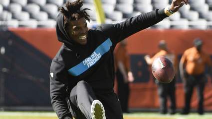 Cam Newton Spotted Throwing to Falcons WR, Calvin Ridley [WATCH]