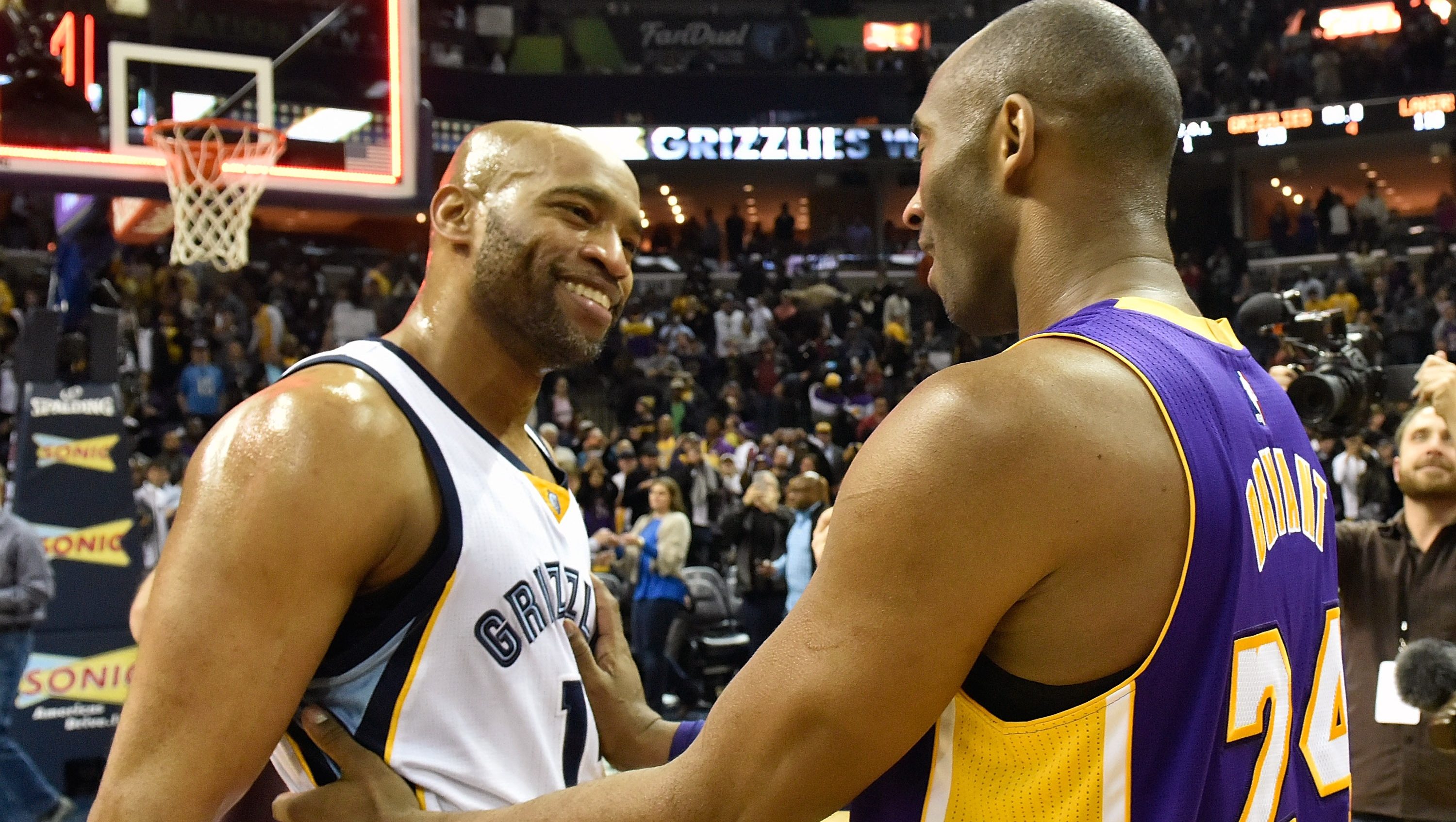 Vince Carter and Kobe Bryant in 2016