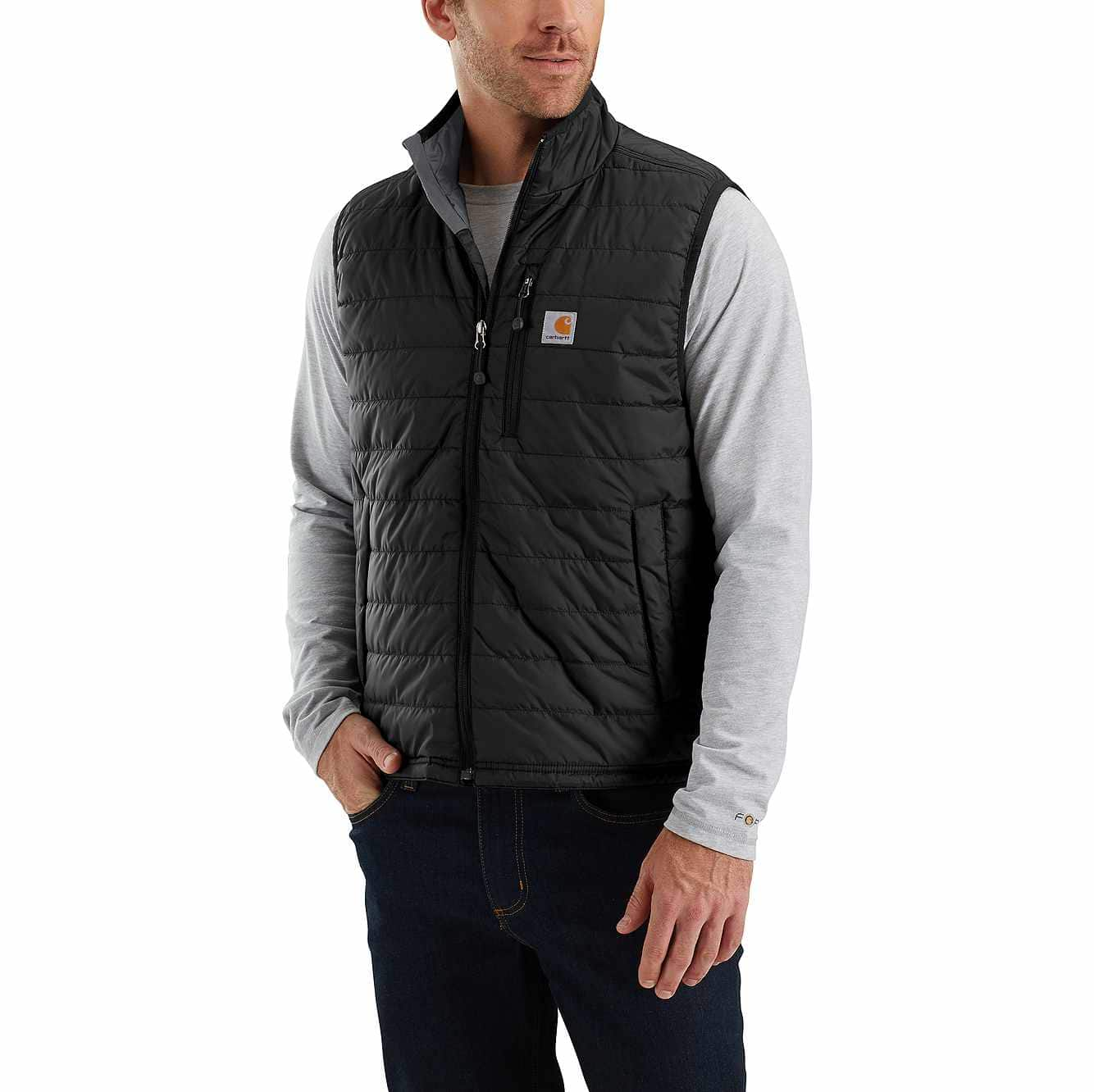 business casual puffer vest