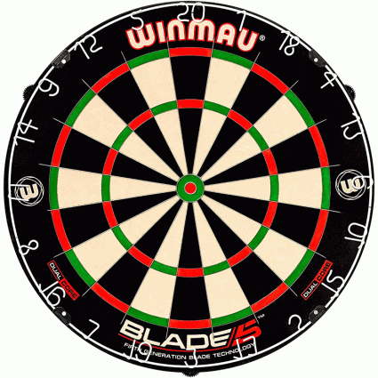 winmau blade 5 dual core dartboard