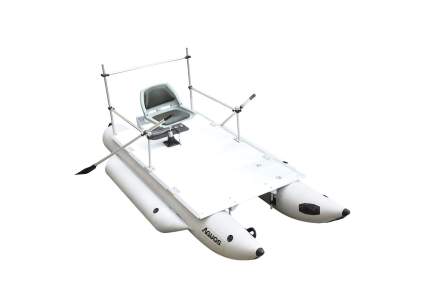 AQUOS Heavy-Duty 12.5 Foot PVC Inflatable Pontoon Boat