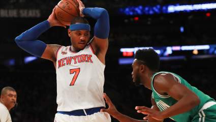 ‘Hell No, I Just Fouled Him’: How Jaylen Brown First Handled Carmelo Anthony