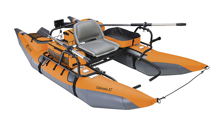DAMA Fishing Inflatable Rafts Pontoon Tube Boat with Detachable Seat and  Awning Canopy Water Inflatable Rafts Singe Person Only