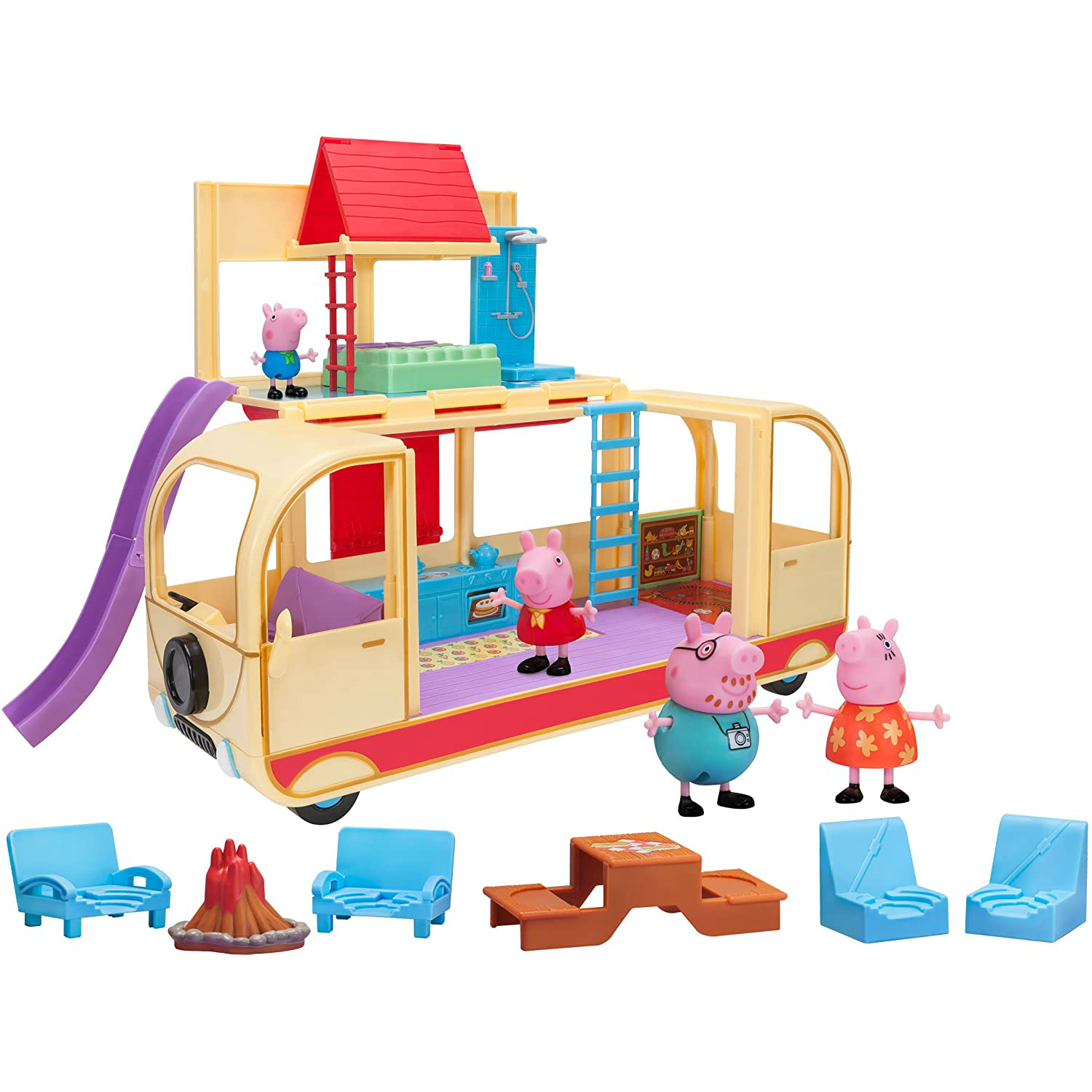 peppa pig's treehouse and george's fort playset