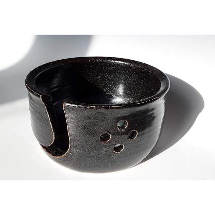 Black glitter ceramic bowl