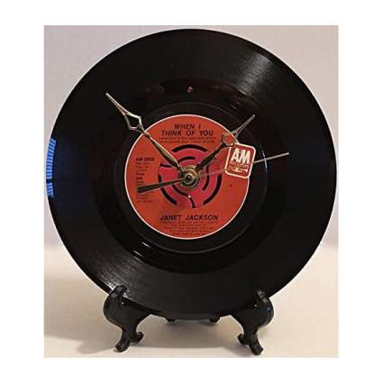 Vinyl record clock