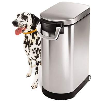 Simplehuman Brushed Stainless Steel Pet Food Storage Can