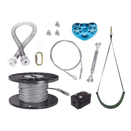 zip line kit with swing seat