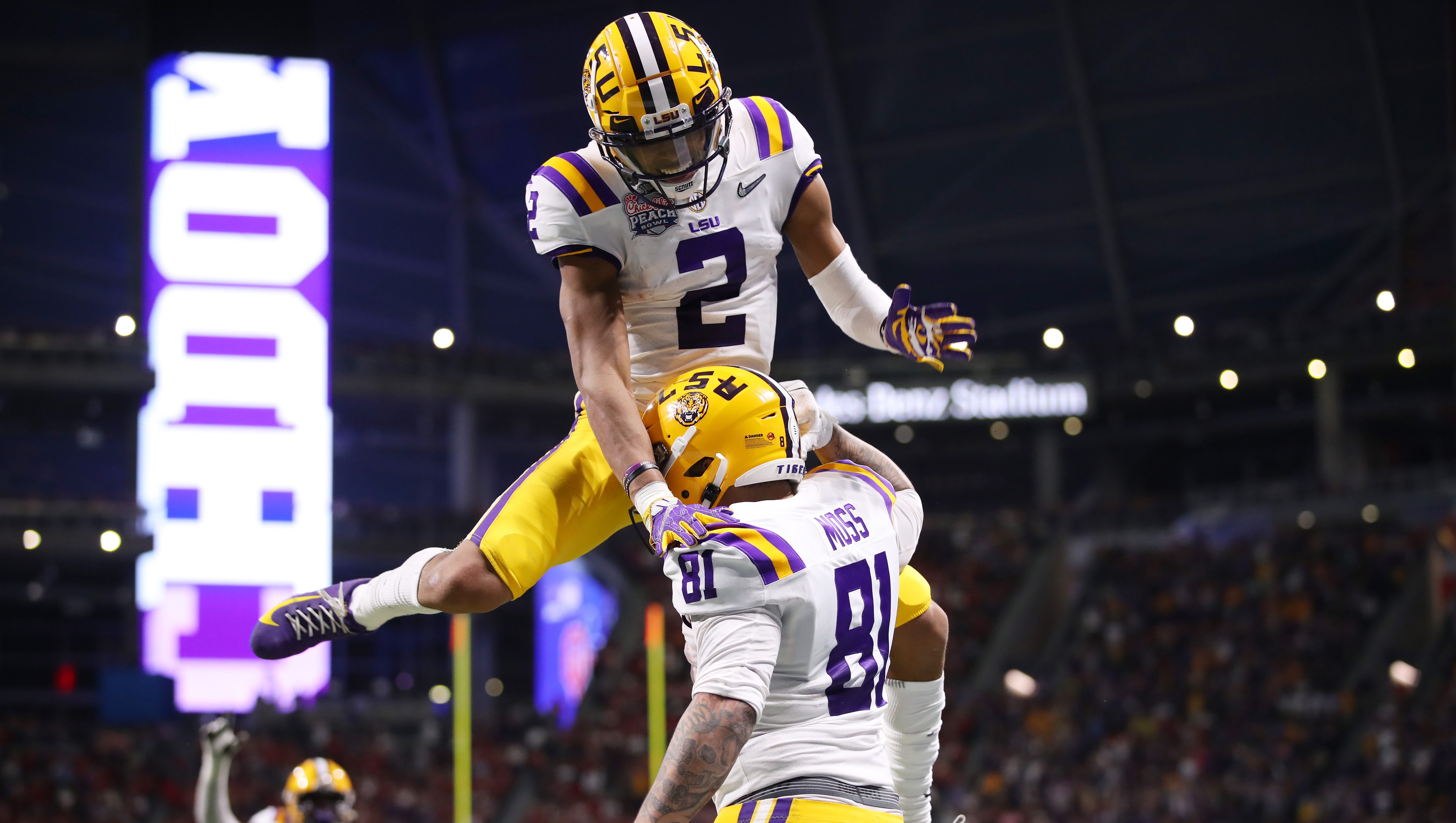 Justin Jefferson one handed catch  Lsu tigers football, Football