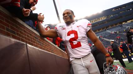 J.K. Dobbins Poses in Ravens Jersey For First Time [LOOK]