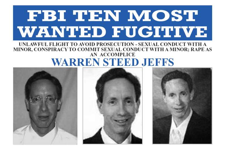 Warren Jeffs FBI Most Wanted Poster