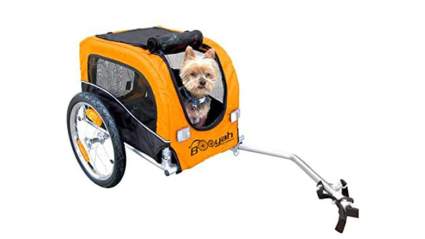 booyah small dog pet bike trailer